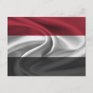 Jemen-Flagge Postkarte