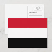 Jemen-Flagge Postkarte (Vorne/Hinten)