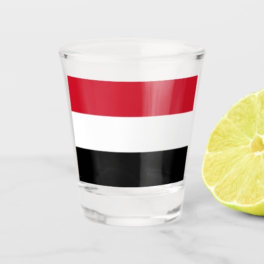 Jemen-Flagge Schnapsglas (Vorderseite)