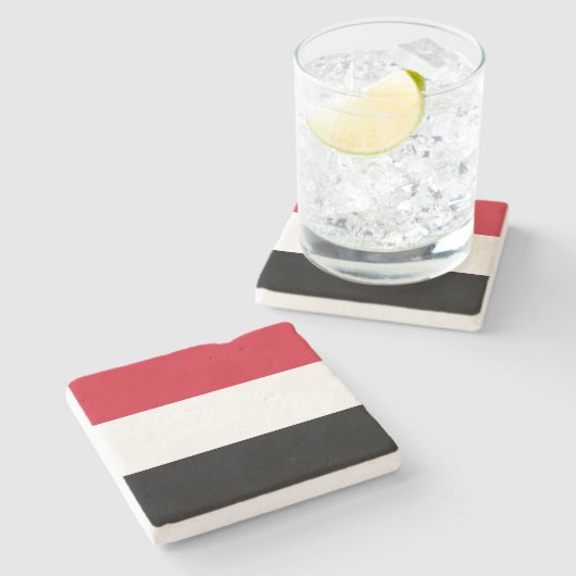 Jemen-Flagge Steinuntersetzer (Seitenansicht)