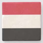Jemen-Flagge Steinuntersetzer (Vorderseite)