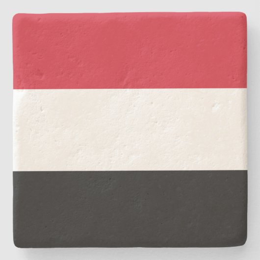 Jemen-Flagge Steinuntersetzer (Vorderseite)