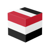 Jemen-Flagge Würfel (Rückseite Schrägansicht)