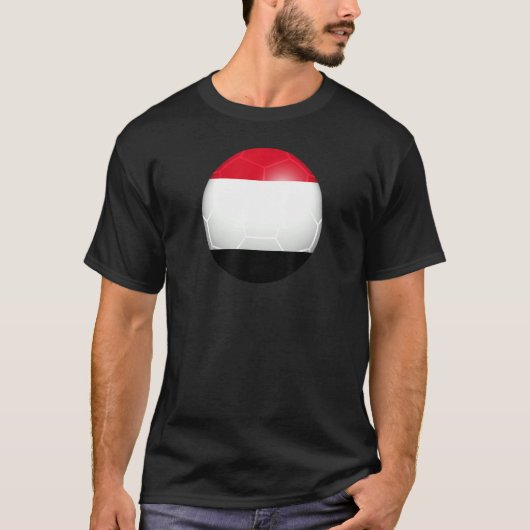 Jemen Futbol-Flagge T-Shirt (Vorderseite)