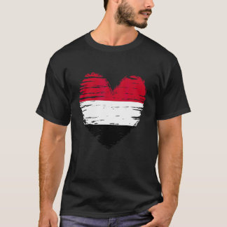 Jemen Herz jemenitische Flagge Jemenitis T-Shirt