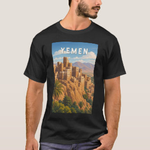 Jemen Illustration Reise Kunst Vintage T-Shirt