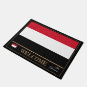 Jemen & Jemen Flag House Matts/Sport Willkommen Fußmatte (Schrägansicht)