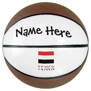 Jemen Jemenische Flagge Schwarz Personalisierung Basketball