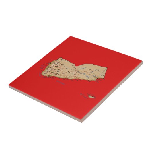 Jemen-Karte Fliese (Seite)