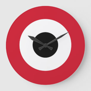 Jemen Land roundel Flaggen Symbol Kreis Armee Große Wanduhr