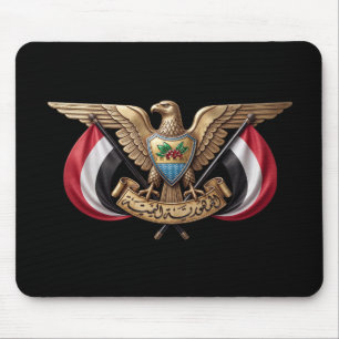 Jemen Landeswappen Symbol Emblem Flagge Habicht Mousepad
