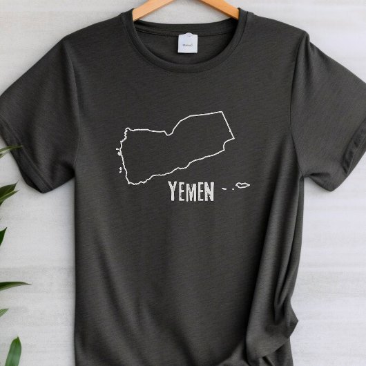 Jemen Landkarte Jemeniten Grenzlinie Land Form T-Shirt
