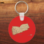 Jemen Map Schlüsselanhänger (Vorderseite)