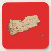 Jemen Map Untersetzer (Vorderseite)