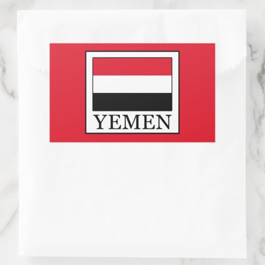 Jemen Rechteckiger Aufkleber (Tasche)