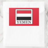 Jemen Rechteckiger Aufkleber (Tasche)