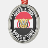 Jemen-RundEmblem Ornament Aus Metall (Links)