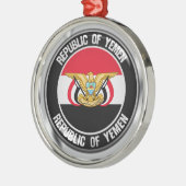 Jemen-RundEmblem Ornament Aus Metall (Links)