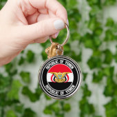 Jemen-RundEmblem Schlüsselanhänger (Hand)