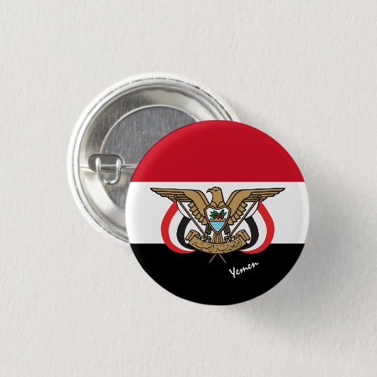 Jemen-Taste, patriotische jemenitische Flaggenmode Button (Vorne & Hinten)