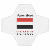 Jemen und jemenitische Flagge Personalisiert Fußball (Flach)