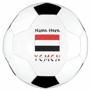 Jemen und jemenitische Flagge personalisiert Fußball