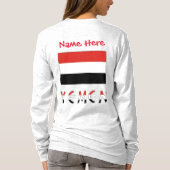 Jemen und jemenitische Flagge Rote Personalisierun T-Shirt (Rückseite)