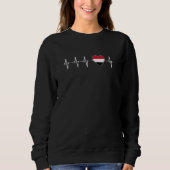 Jemenit Heartbeat I Liebe Jemen Flaggenland Sweatshirt (Vorderseite)
