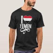 jemenitischer Stolz I Liebe Jemen Flagge in Shirt (Vorderseite)