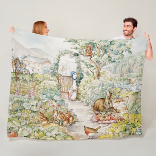 Jemima Puddelente im Garten Fleecedecke