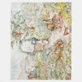 Jemima Puddelente im Garten Fleecedecke (Vorderseite)