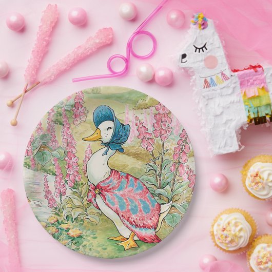Jemima Puddle Duck am See Pappteller (Party)