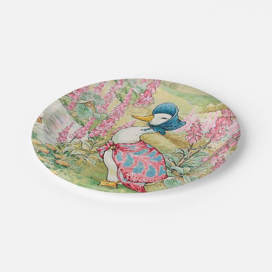 Jemima Puddle Duck am See Pappteller (Schrägansicht)
