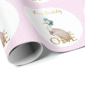 Jemima Puddle Duck Erster Geburtstag Geschenkpapier (Rolleneckpunkt)