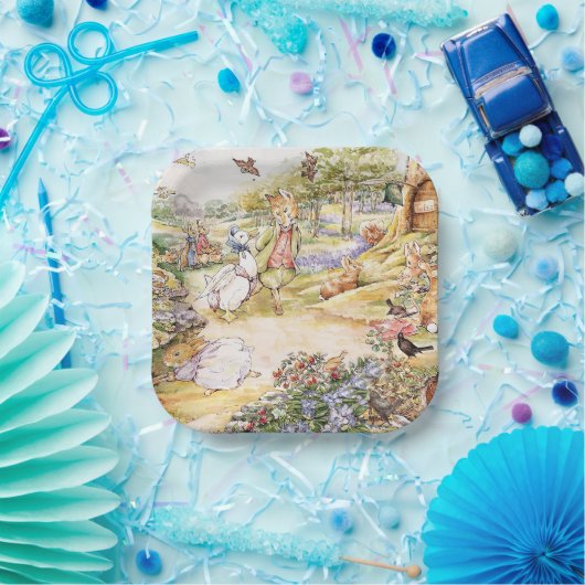 Jemima Puddle Duck geht mit Herrn Fox spazieren Pappteller (Party)