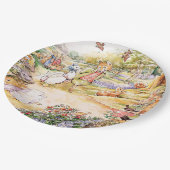 Jemima Puddle Duck geht mit Herrn Fox spazieren Pappteller (Schrägansicht)