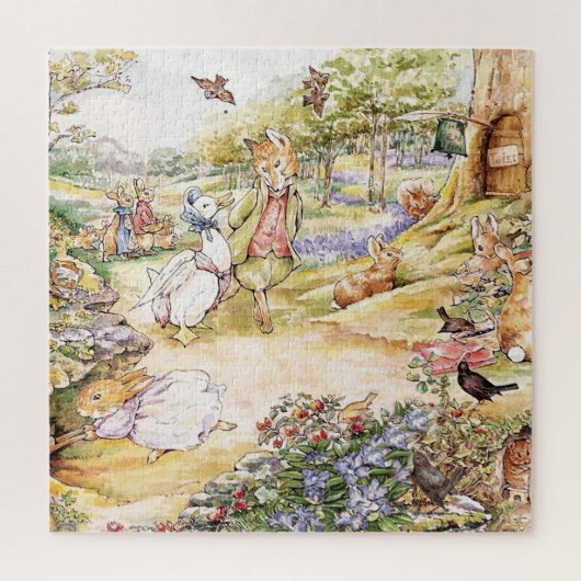 Jemima Puddle Duck geht mit Herrn Fox spazieren Puzzle (Vertikal)