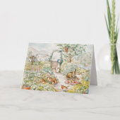 Jemima Puddle Duck im Garten von Herrn Mc Gregor Dankeskarte (Vorderseite)