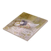 Jemima Puddle-Duck von Beatrix Po hackt ihre Eier Fliese (Seite)