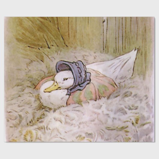 Jemima Puddle-Duck von Beatrix Po hackt ihre Eier Geschenkpapier (Flach)
