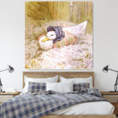 Jemima Puddle-Duck von Beatrix Po hackt ihre Eier Leinwanddruck (Insitu (Schlafzimmer))