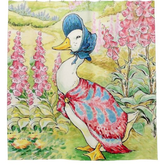 "Jemima Puddle Duck" von Beatrix Potter Duschvorhang (Vorderseite)