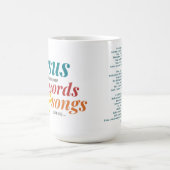 Jen Hawley Words and Songs Tasse mit Texten (Mittel)