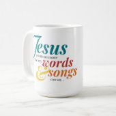 Jen Hawley Words and Songs Tasse mit Texten (Vorderseite Links)