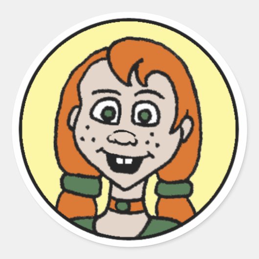 Jen Mini Circle Sticker (Vorderseite)