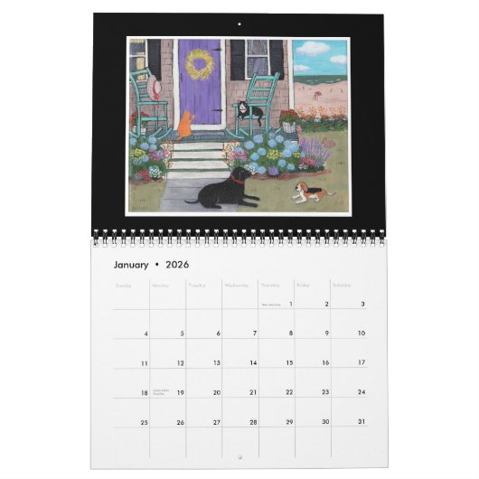 Jen Niles Art 12 Monate Wandkalender (Jan 2026)