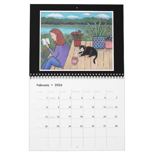 Jen Niles Art 12 Monate Wandkalender (Feb 2026)