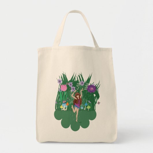 Jen tanzende Blume Fairy Tag Tragetasche (Vorne)
