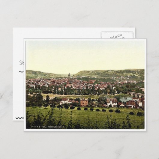 Jena, aus Hansberge (d.h. Hausberge), Thüringen, Postkarte (Vorne/Hinten)