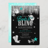 Jena McBride Boots 'n Bling Disco ID925 Einladung (Vorne/Hinten)